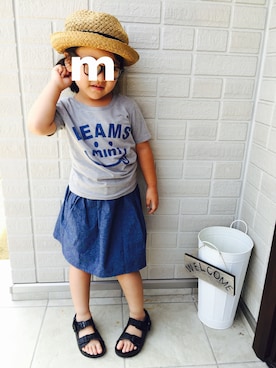 「beams mini」｜   ＭiiiYA⁂さん（キッズ・100cm）の夏コーディネート