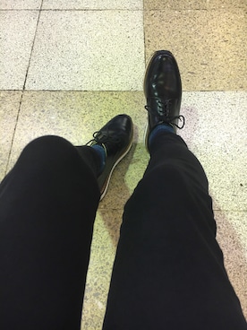 「vibram（ビブラム）のアイテム（スニーカー、ブラック系）」を使った、ヤマトさん（メンズ・170cm）の秋コーディネート