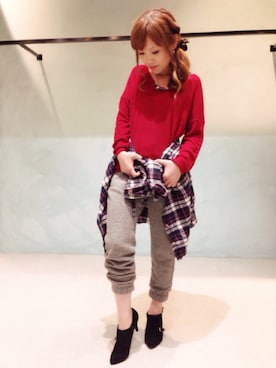 「アイテム（ブーティ）」を使った、mei♡さん（レディース・149cm）の秋コーディネート