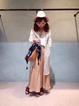 「お出掛けコーデ」｜「アイテム（帽子）」を使った、mei♡さん（レディース・150cm）の春コーディネート