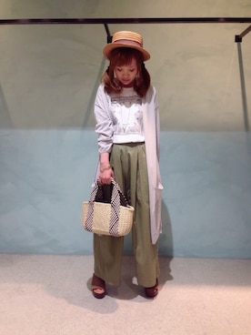 「アイテム（バングル/リストバンド）」を使った、mei♡さん（レディース・150cm）の春コーディネート