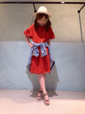 「actuel（アクチュエル）のアイテム」を使った、mei♡さん（レディース・150cm）の夏コーディネート