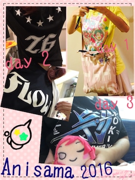 「FLOW（フロウ）のアイテム」を使った、美音さん（レディース・158cm）の夏コーディネート