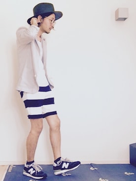 「ポケットＴシャツ」｜「アイテム（ラッピングキット）」を使った、オオヒラさん（メンズ・170cm）の夏コーディネート