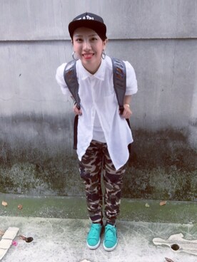 「ODD FUTURE（オッドフューチャー）のアイテム」を使った、Kingさん（レディース・155cm）の春コーディネート