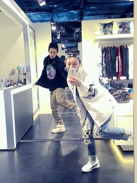 「PUMA」｜「アイテム（マウンテンパーカー）」を使った、Kingさん（レディース・156cm）の秋コーディネート