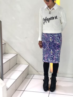 「FIG&VIPER（フィグアンドバイパー）のアイテム（スカート）」を使った、tommyさん（レディース・152cm）の春コーディネート