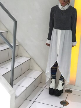 「ドッキングワンピ」｜「アイテム（チュニック）」を使った、tommyさん（レディース・152cm）の夏コーディネート