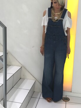 「フレア」｜「アイテム（オールインワン・サロペット）」を使った、tommyさん（レディース・152cm）の夏コーディネート