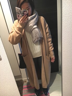 「DHOLIC（ディーホリック）のアイテム（その他アウター）」を使った、michelleさん（レディース・158cm）の冬コーディネート