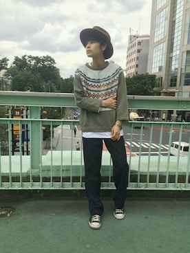 「SASQUATCHfabrix.（サスクワァッチファブリックス）のアイテム」を使った、kotaro furusawaさん（メンズ・167cm・20代）の秋コーディネート