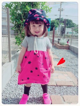 「Lee（リー）のアイテム（ハット）」を使った、sorayukiさん（キッズ・80cm）の夏コーディネート