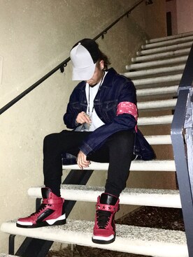 「Cody Sanderson」｜「アイテム（デニムジャケット）」を使った、GOSGMさん（メンズ・173cm）の冬コーディネート