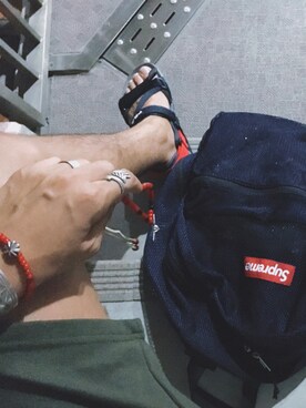 「FILA（フィラ）のアイテム（サンダル）」を使った、GOSGMさん（メンズ・173cm）の夏コーディネート