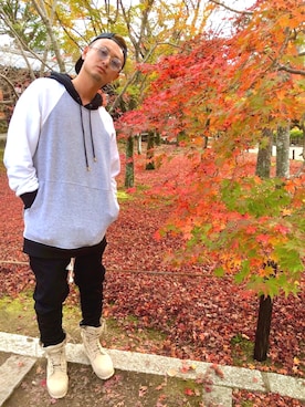 「8seconds（エイトセカンズ）のアイテム（シューズ）」を使った、GOSGMさん（メンズ・173cm）の秋コーディネート