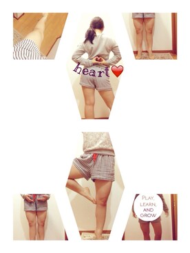 ユニクロ ユニクロ の Women リラコ ストライプ ショート ルームウェア パジャマ Wear