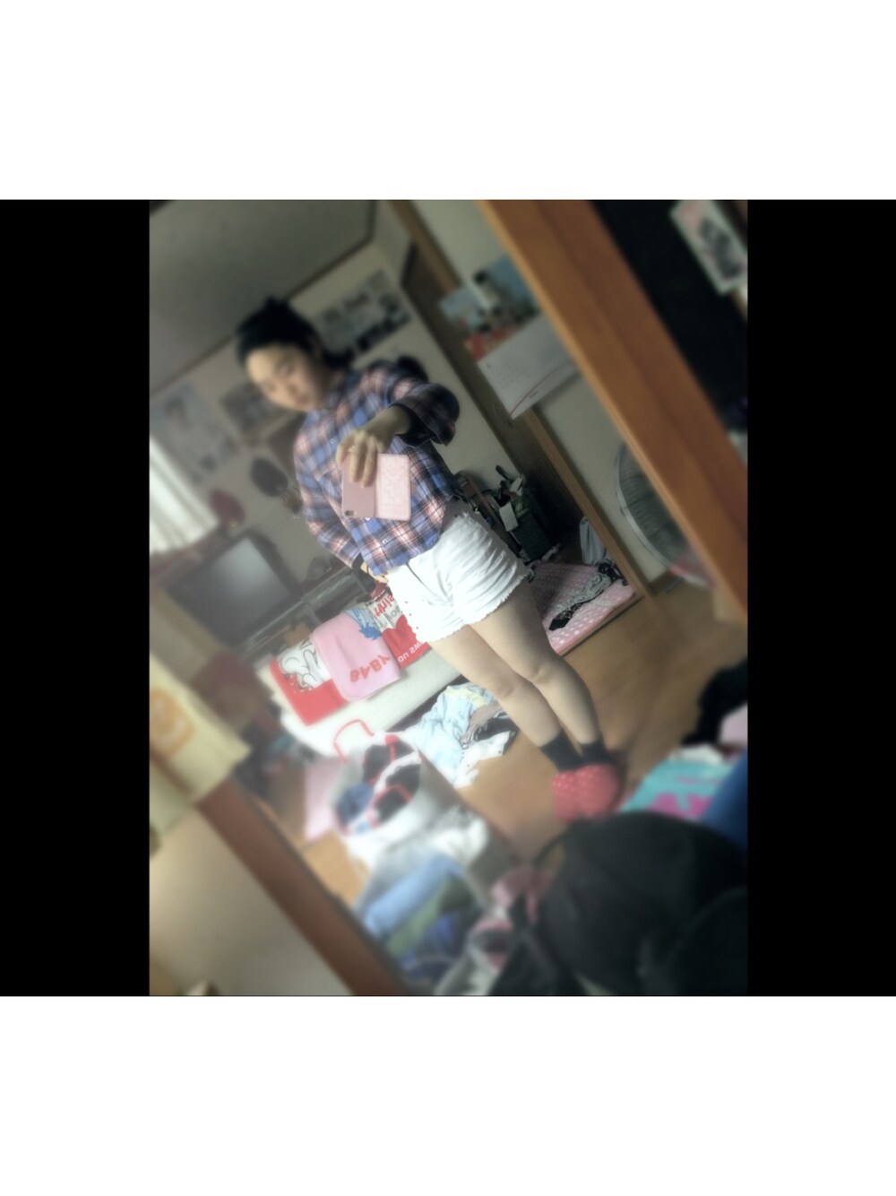 「ショーパン」｜「I don't knowのアイテム（その他パンツ、ホワイト系）」を使った、はむはむさん（レディース・153cm）の春コーディネートの1枚目の写真