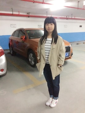 「8 EiGHT（エイト）のアイテム」を使った、ジェーン ちゃんさん（レディース・158cm）の秋コーディネート