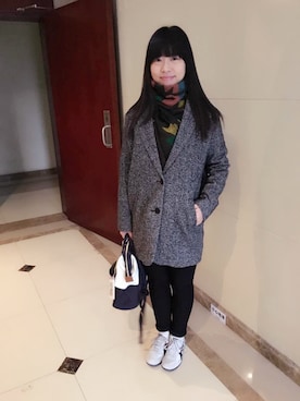 「Levi's（リーバイス）のアイテム（チェスターコート）」を使った、ジェーン ちゃんさん（レディース・158cm）の冬コーディネート