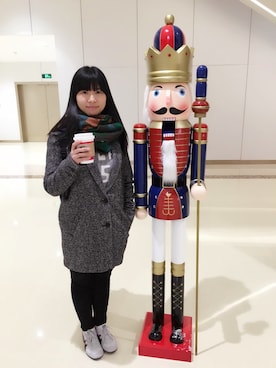 「Levi's（リーバイス）のアイテム（チェスターコート）」を使った、ジェーン ちゃんさん（レディース・158cm）の冬コーディネート