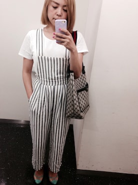 「3rd by VANQUISH（サードバイヴァンキッシュ）のアイテム（トップス）」を使った、YAMAPさん（レディース・155cm）の夏コーディネート
