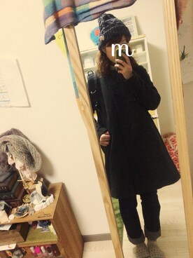 「MARC JACOBS（マークジェイコブス）のアイテム（その他シューズ）」を使った、mmi⚘さん（レディース・153cm）の冬コーディネート