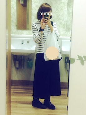 「ショッピング」｜「アイテム（レインシューズ）」を使った、mmi⚘さん（レディース・153cm）の秋コーディネート