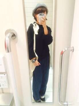 「トート」｜「アイテム（その他）」を使った、mmi⚘さん（レディース・153cm）の秋コーディネート