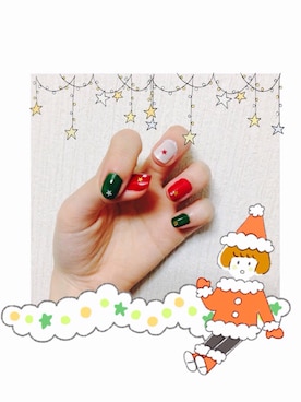 「クリスマスネイル」｜アルル二宮さん（レディース・162cm）の冬コーディネート