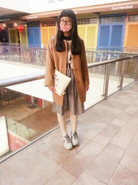 「casselini」｜「アイテム（その他アウター）」を使った、evenさん（レディース・158cm）の冬コーディネート