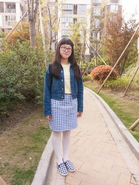 「w closet」｜「アイテム（モカシン/デッキシューズ）」を使った、evenさん（レディース・158cm）の春コーディネート
