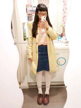 「PAR ICI」｜「アイテム（ステンカラーコート）」を使った、evenさん（レディース・158cm）の春コーディネート