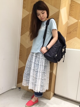 「RAY CASSIN（レイカズン）のアイテム（バッグ）」を使った、CHINATSUさん（レディース・162cm）の春コーディネート