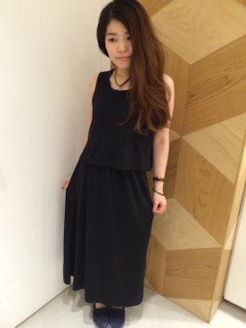 「マキシワンピ」｜CHINATSUさん（レディース・162cm・20代）の夏コーディネート