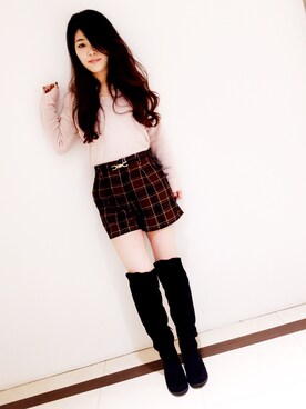 「RAY CASSIN（レイカズン）のアイテム（ブーツ）」を使った、CHINATSUさん（レディース・162cm）の冬コーディネート