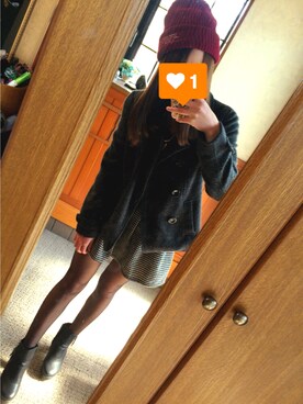 「CLOSE-UP（クローズアップ）のアイテム（スカート）」を使った、kanさん（レディース・164cm）の冬コーディネート