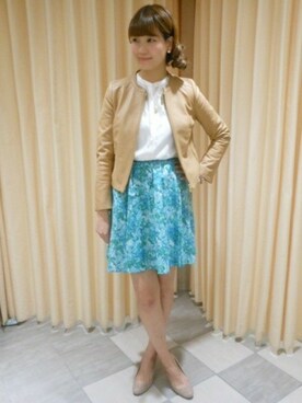 「La TOTALITE（ラトータリテ）のアイテム（ノーカラージャケット）」を使った、La TOTALITE Yokohamaさん（レディース・166cm）の冬コーディネート