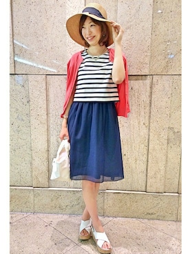 「La TOTALITE（ラトータリテ）のアイテム」を使った、La TOTALITE Yokohamaさん（レディース・164cm）の夏コーディネート