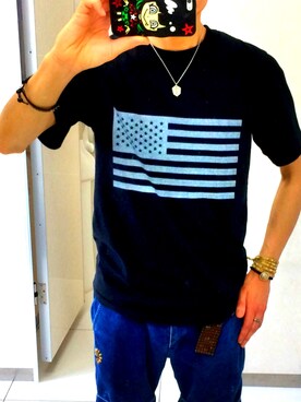 「ISAMU KATAYAMA BACKLASH（イサムカタヤマバックラッシュ）のアイテム（ヘアアクセサリー）」を使った、よっさんさん（メンズ・168cm）の夏コーディネート