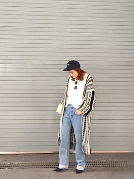 「TODAYFUL（トゥデイフル）のアイテム（その他アウター）」を使った、YUMEKA YAMASAKIさん（レディース・152cm）の秋コーディネート