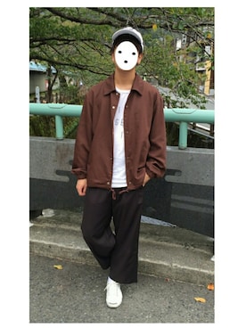 「MYne（マイン）のアイテム（キャップ）」を使った、ぱぷりかさん（メンズ・173cm）の秋コーディネート