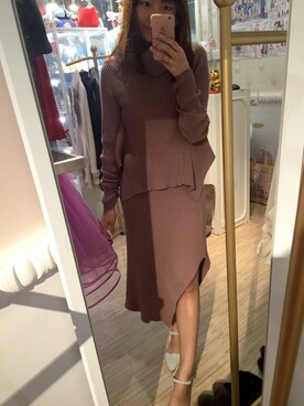 「REDYAZEL（レディアゼル）のアイテム（オールインワン・サロペット）」を使った、Sweet Mikiさん（レディース・165cm）の冬コーディネート