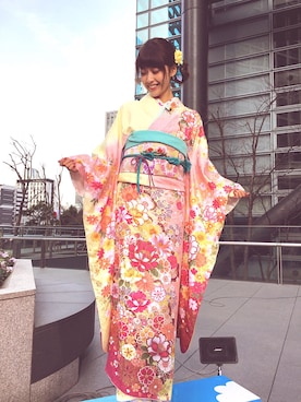 「二十歳」｜榊原美紅さん（レディース・167cm）の冬コーディネート