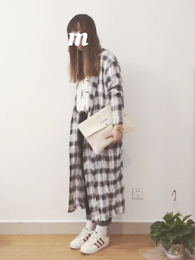 「REAC（レアック）のアイテム（パンツ）」を使った、m♡さん（レディース・167cm）の春コーディネート