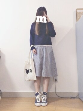 「FOREVER 21（フォーエバー トゥエンティーワン）のアイテム（エコバッグ/サブバッグ）」を使った、m♡さん（レディース・167cm）の秋コーディネート