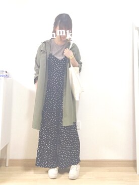 「flower」｜「アイテム（オールインワン・サロペット）」を使った、m♡さん（レディース・167cm）の夏コーディネート