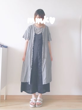 「flower」｜「アイテム（オールインワン・サロペット）」を使った、m♡さん（レディース・167cm）の秋コーディネート