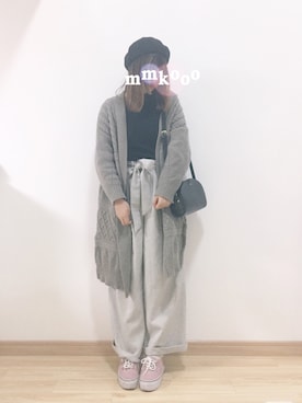 「URBAN RESEARCH（アーバンリサーチ）のUR ワイドリブ袖フレアカットソー（Tシャツ/カットソー）」を使った、m♡さん（レディース・167cm）の秋コーディネート