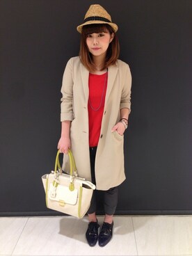 「Abahouse Devinette（ドゥヴィネット）のアイテム（その他アウター）」を使った、MIKARIさん（レディース・159cm）の春コーディネート