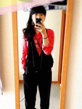 「and it_（アンドイット）のアイテム（サロペット/オーバーオール）」を使った、渡辺聡美さん（レディース・169cm）の夏コーディネート